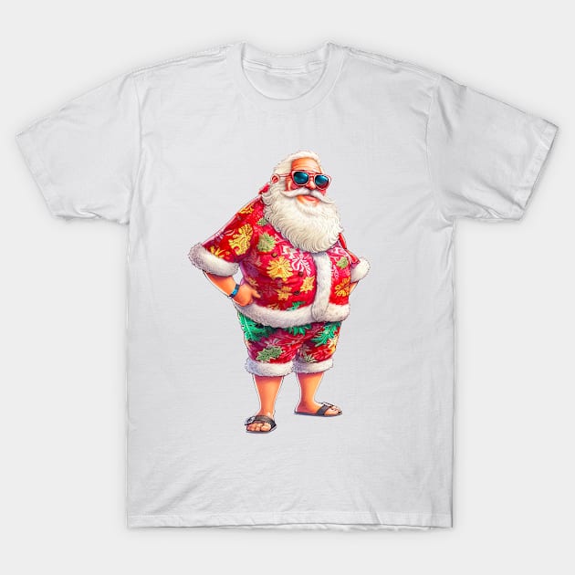 Santa Claus in July #1 T-Shirt by Chromatic Fusion Studio